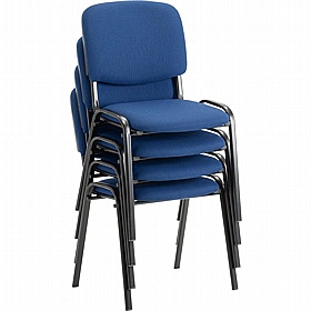 Swift ISO Black Frame Stacking Conference Chairs (Pack of 4)