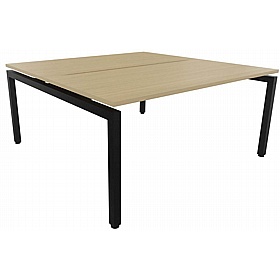 Gianni 2 Person Goalpost Rectangular Back to Back Sliding Top Bench Desks