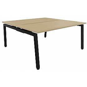 Gianni 2 Person A-Frame Rectangular Back to Back Sliding Top Bench Desks