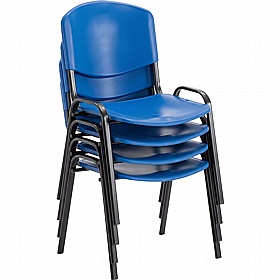 Swift ISO Black Frame Stacking Canteen Chairs (Pack of 4)
